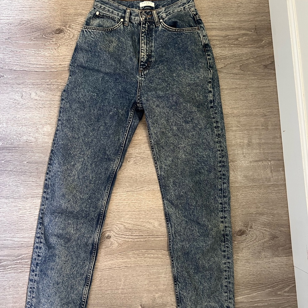 Sandro high rise acid wash jeans
